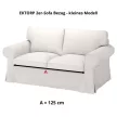 Ektorp kanapé huzat 2 személyes nem kinyitható (kisebb modell) - Hanna denim
