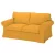 Ektorp kanapé huzat 2 személyes nem kinyitható (kisebb modell) - Hanna sárga
