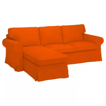   3 személyes Ektorp kanapéhuzat bal oldali fekvőfotellal - MV narancs