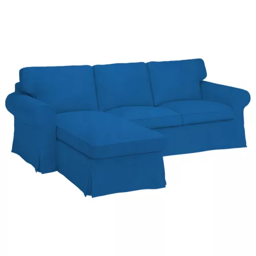 3 személyes Ektorp kanapéhuzat bal oldali fekvőfotellal - MV tengerkék