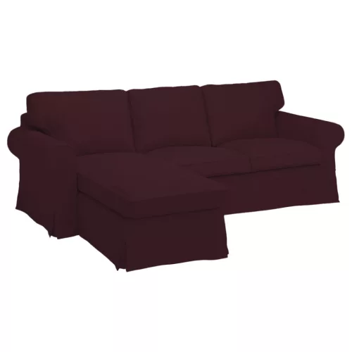 3 személyes Ektorp kanapéhuzat bal oldali fekvőfotellal - MV sötétbarna