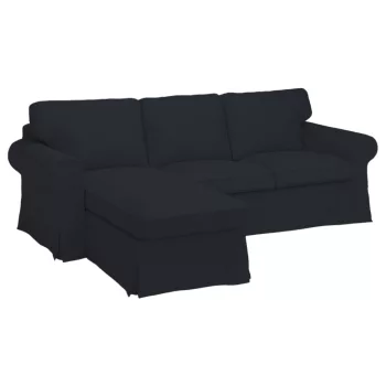   3 személyes Ektorp kanapéhuzat bal oldali fekvőfotellal - MV szürke