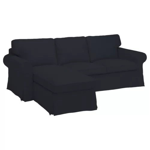 3 személyes Ektorp kanapéhuzat bal oldali fekvőfotellal - MV szürke