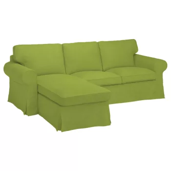   3 személyes Ektorp kanapéhuzat bal oldali fekvőfotellal - Hanna zöld