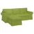 3 személyes Ektorp kanapéhuzat bal oldali fekvőfotellal - Hanna zöld