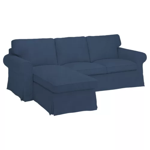 3 személyes Ektorp kanapéhuzat bal oldali fekvőfotellal - Hanna denim
