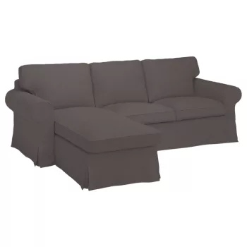   3 személyes Ektorp kanapéhuzat bal oldali fekvőfotellal - Hanna szürke