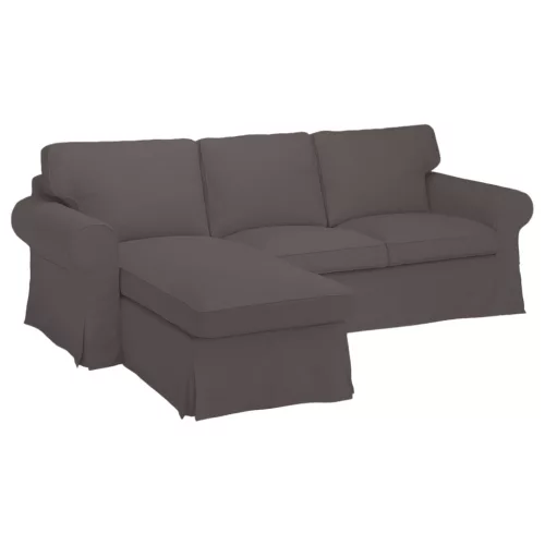 3 személyes Ektorp kanapéhuzat bal oldali fekvőfotellal - Hanna szürke