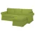3 személyes Ektorp kanapéhuzat jobb oldali fekvőfotellal - Hanna zöld