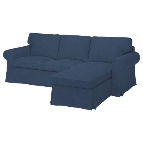 3 személyes Ektorp kanapéhuzat jobb oldali fekvőfotellal - Hanna denim