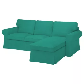   3 személyes Ektorp kanapéhuzat jobb oldali fekvőfotellal - Hanna türkiz