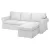 3 személyes Ektorp kanapéhuzat jobb oldali fekvőfotellal - MV fehér